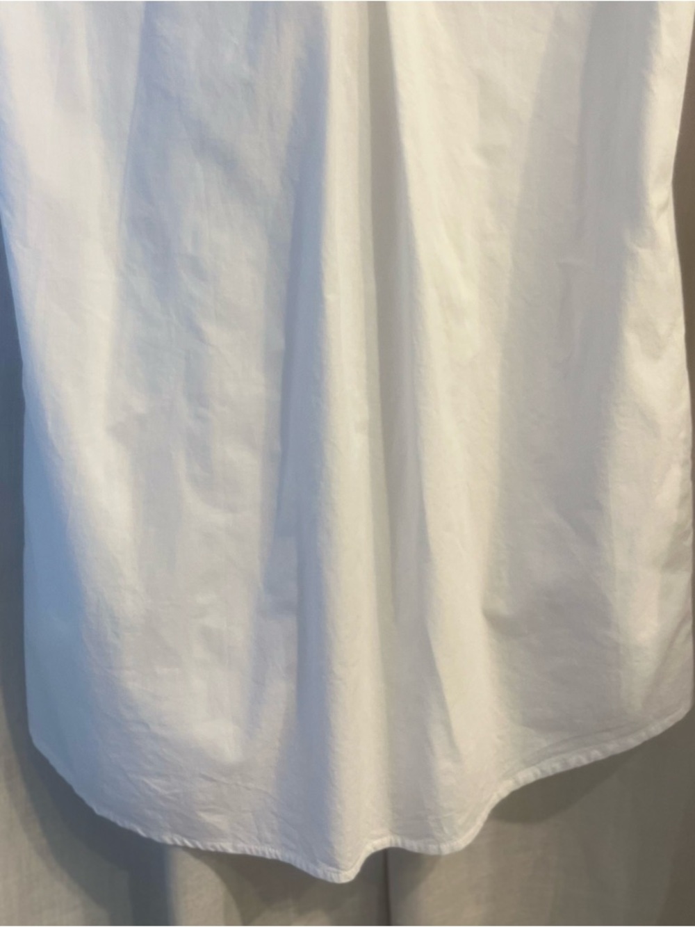 White Cotton Tunic Sleeveless Red Land Cotton Size L Pockets Capsule Wardrobe - Picture 7 of 9